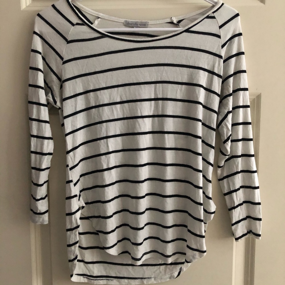 🌟3/$25🌟 black and white striped long sleeve